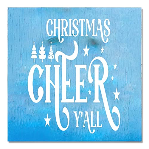 Panneau de Noël en bois Rimego 40x40 cm pour décoration murale