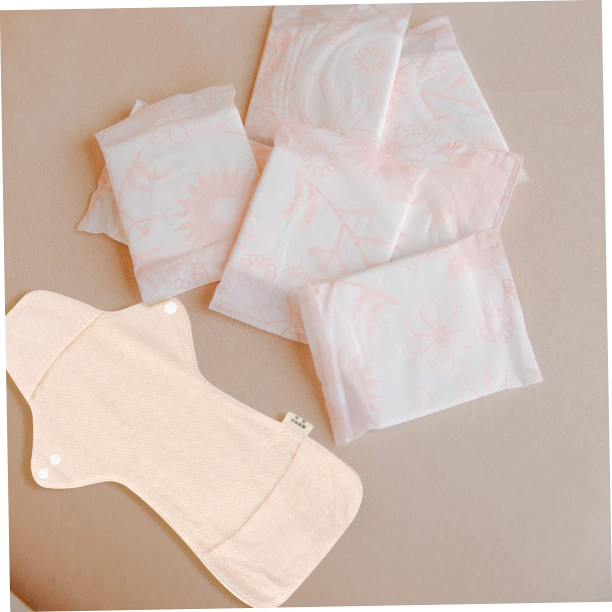 Mobestech 6stücke Wiederverwendbare Waschbare Stoffbinden Aus Baumwolle Absorbierende Damenbinden Für Menstruation Tragbar Und Für Reisen Und Täglichen Gebrauch
