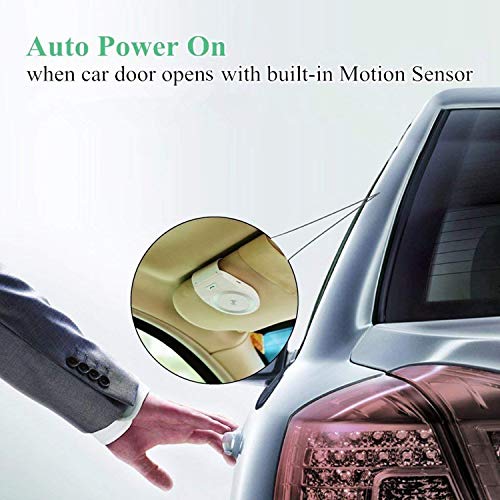Wireless HandsFree Car Speakerphone,TIANSHILI Visor Clip Bluetooth Speaker,Auto On Off,Dual Link Connectivity with Siri & Google Assistant…