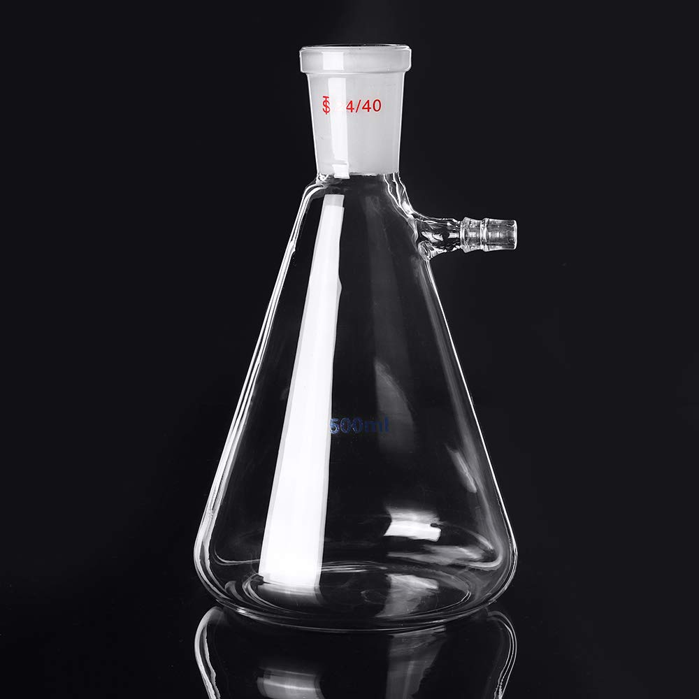 ChaRLes 500ml 24/40 de cristal frasco de laboratorio Filtración Filtración Frasco cónico botella de vidrio de laboratorio