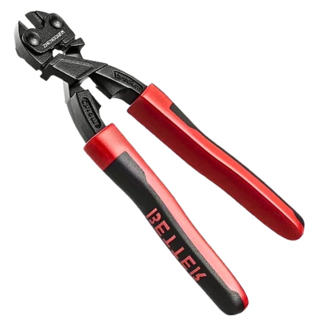Fencing Pliers Wire Cutter, Heavy Duty Multi-Purpose Tool with Red and Black Ergonomic Handle, Steel Construction for Wire Cutting, Staple Pulling, Crimping, Nail Removal