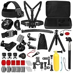 Kit Accessori per Action Cam, Bonvvie 50-in-1 Kit Accessori per Fotocamere Sportive Hero 13 12 11 10 9 8 7, Max/Fusion, SJ6000 SJ5000, Insta360, DJI Osmo Action, Campark, SJCAM, REMALI