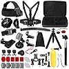 Action-Kameras Zubehörset, Bonvvie 50-in-1-Sportkamera-Zubehörset Kompatibel mit GoPro Hero 10/9/8/7 Black, GoPro Max/Fusion, Insta360, Osmo Action, SJ6000 SJ5000, AKASO, Campark, SJCAM, REMALI