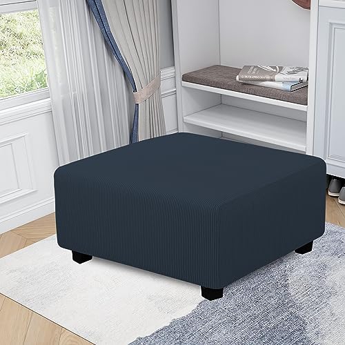 image for Easy-Going Stretch Square Ottoman Cover 40x40x15 inch Folding Storage 