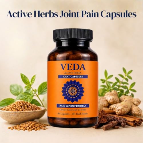 Image of Veda Joint Pain Capsules | Ayurvedic Herbal Formula for Arthritis, Knee & Back Pain | With Guggul & Shallaki | 60 Veg Capsules