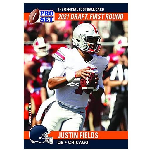Justin Fields 2021 Pro Set DRAFT DAY Short Printed Mint Rookie Card #PSDD8 Picturing this Chicago Bears First Round Pick in his White Ohio State Jersey