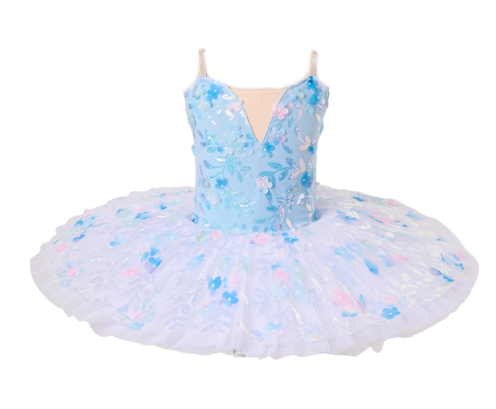 Tutú de Ballet Profesional para niñas, tutú Tipo panqueque, Vestido de Fiesta de Bailarina, Disfraz de competición de Baile