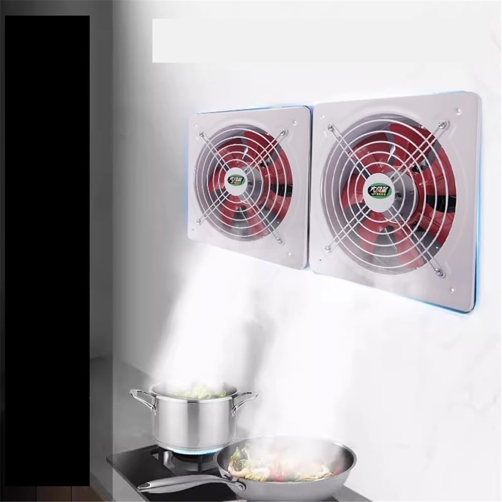 Extractor de Aire Silencioso Extractor de aire for ventana cocina y hogar, 35 x cm, montado en la pared, for baño, ventilador ventilación potente