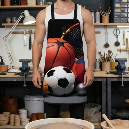 Delantal deportivo unisex con múltiples bolsillos y ajuste miniatura 4