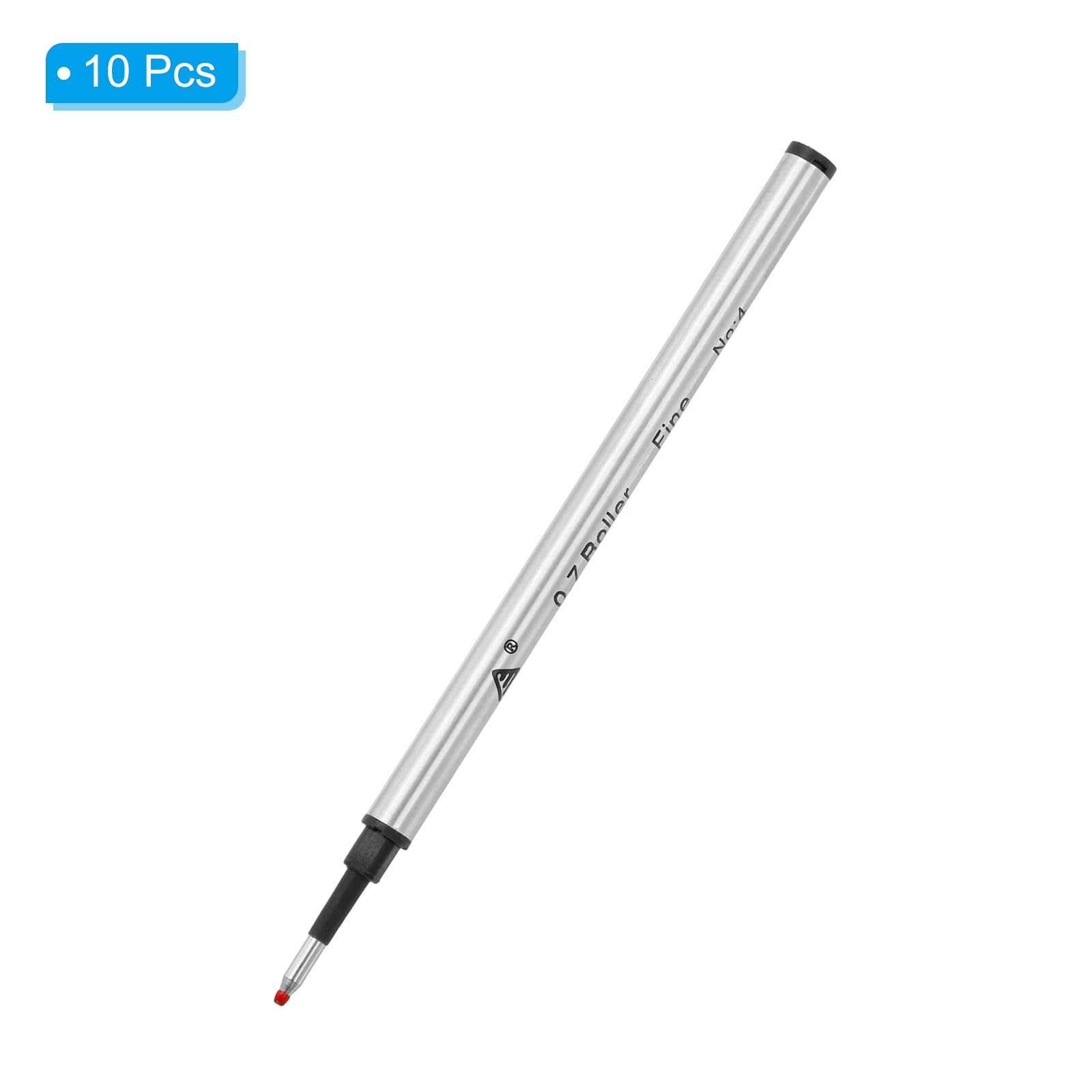 PATIKIL Rollerball Pen Refills Smooth Writing Gel Ink, 0.7mm Metal Ballpoint Pen Refill Fine Point Black Ink 10 Pack, Black - Image 3