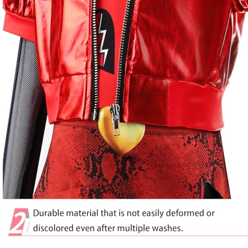 Disfraz rojo para niñas, talla 4-14 años miniatura 4