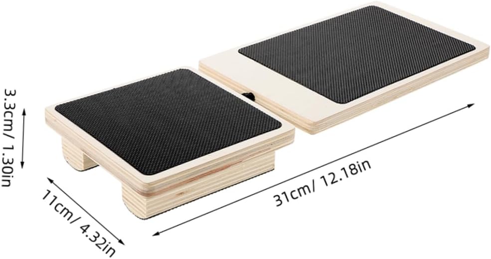 Balacoo 2Pcs Wooden Calf Stretch Board for Posture Correction Ankle Stability for Dancers Athletes and Home Fitness Exercises Enhances Balance Foot Strength