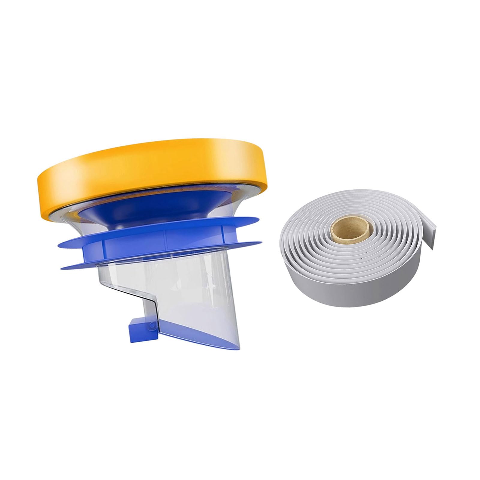 Kalttoy Thicken Toilet Bowl Gasket Flange Rings Floor Outlet Drain Pipe Flange Rings with Backflow Valves Enduring Check Valves Rubber
