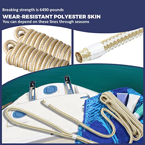 Image of Double Braided Nylon Dock Line, Exceptional Nylon Rigging Line, Highly Dock line and Oil Resistance