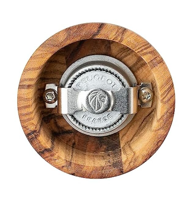 Peugeot - Fidji Manual Pepper Mill - Adjustable Grinder - Olive Wood and Stainless Steel, Natural, 6 Inch