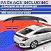 HECASA Trunk Spoiler with 3RD LED Brake Light Compatible with 2016-2021 Honda Civic EX-L EX LX Sport Sedan 4-Door Rear Lid Wing Painted Black Plastic