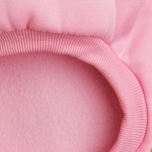 Image of Soft Puppy Sweater for Small Dogs Winter Knit Pullover, Pink XS | Elastic Cuffs Pet Clothes, Holiday Party Matching, Fall Winter Daily Outfit, Soft Breathable Machine Washable Sweatshirt