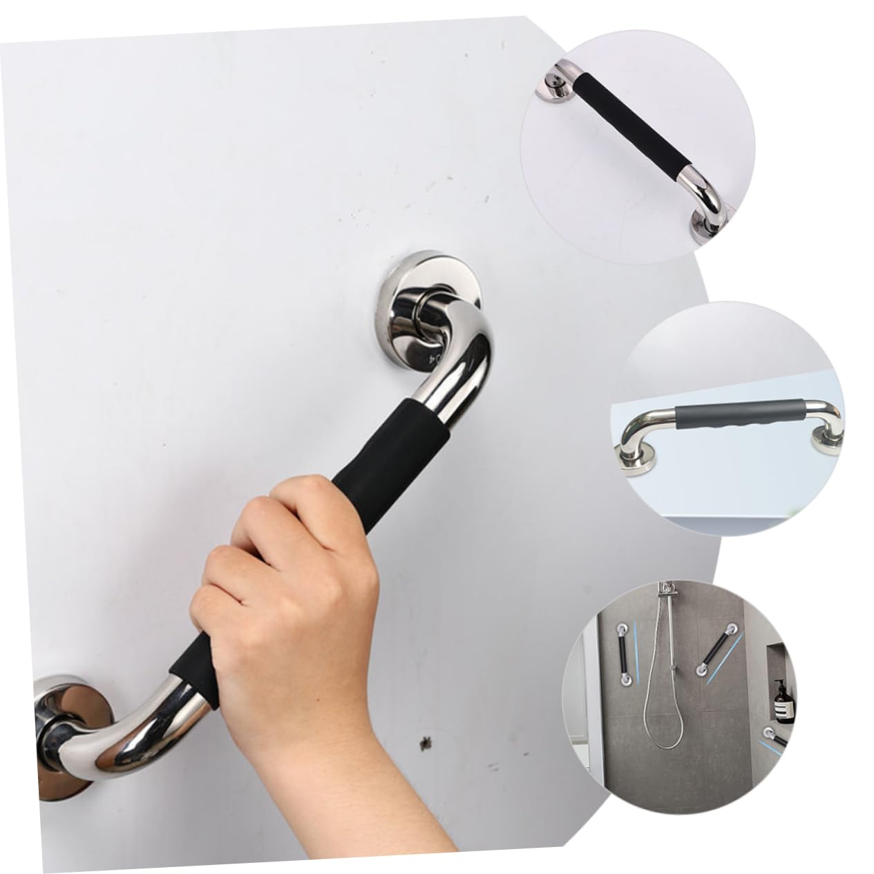 Mobestech 2piezas Barra De Agarre Multifunción Pasamanos De Seguridad Para Ducha Asideros Para Baño y Escaleras