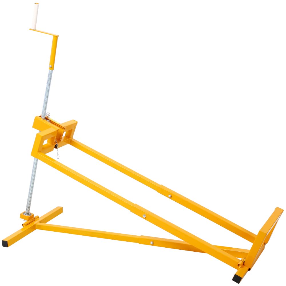 Easy Lawn Mower Lift for Riding Tractors, 800 LBS Capacity Lawn Tractor Lifter, Ride-on Mower, Cleaning Aid, Universal Tractor Lift + 45° Tilt Adjustable, Yellow