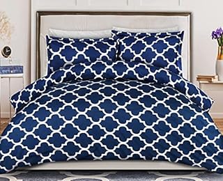 ComfyWell Double Duvet Set - Printed Duvet Cover Sets Quilt Cover Double Size Bed with 2 Pillowcases Zipper Closure-Ultra Soft Brushed Microfiber. (Double(200x200cm), Chocolate Brown)