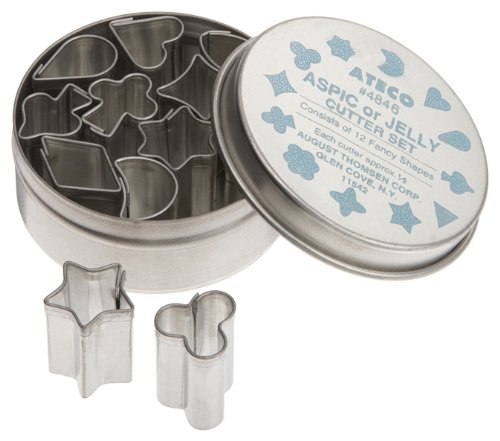 Ateco #4846 .5-Inch Aspic Jelly Mini Cutters, Set of 12 Assorted Shapes by Ateco - Used condition - US$5.81