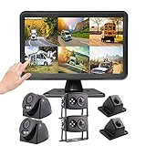 JOINLGO 6-CH 1080P 10' Touch Screen DVR Camera System Loop Record, Motion Detection Alarm, Waterproof IR Camera for Truck Van Bus RV Trailer