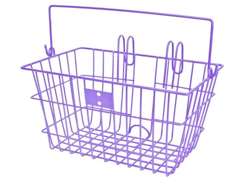 JBikes Lift-Off with Handle, Purple - Beach Cruiser Bicycle Basket