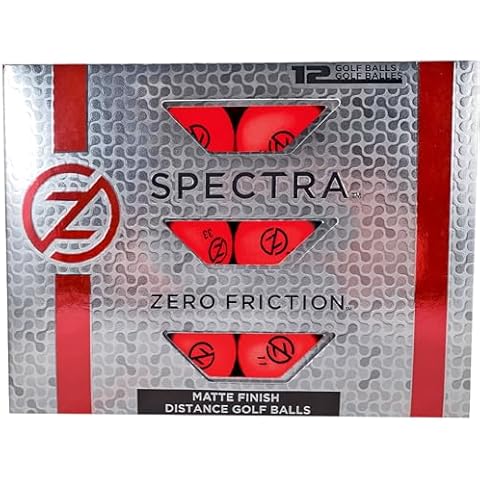 Zero Friction Spectra Neon Red Golf Balls Cover