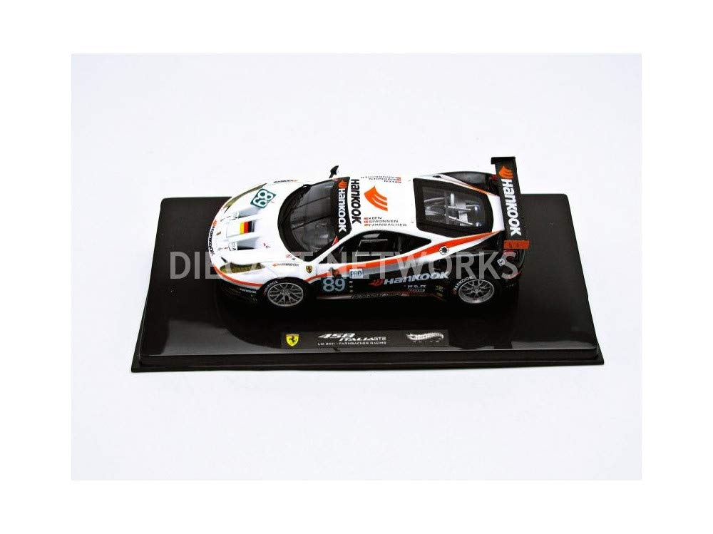 hot wheels 1/18 Ferrari 458 italia GT2 lm 2011 gfarnbacher racing