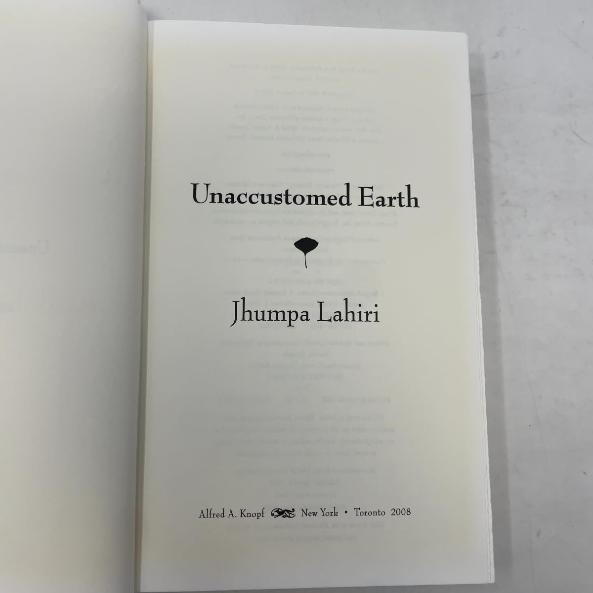 Unaccustomed Earth