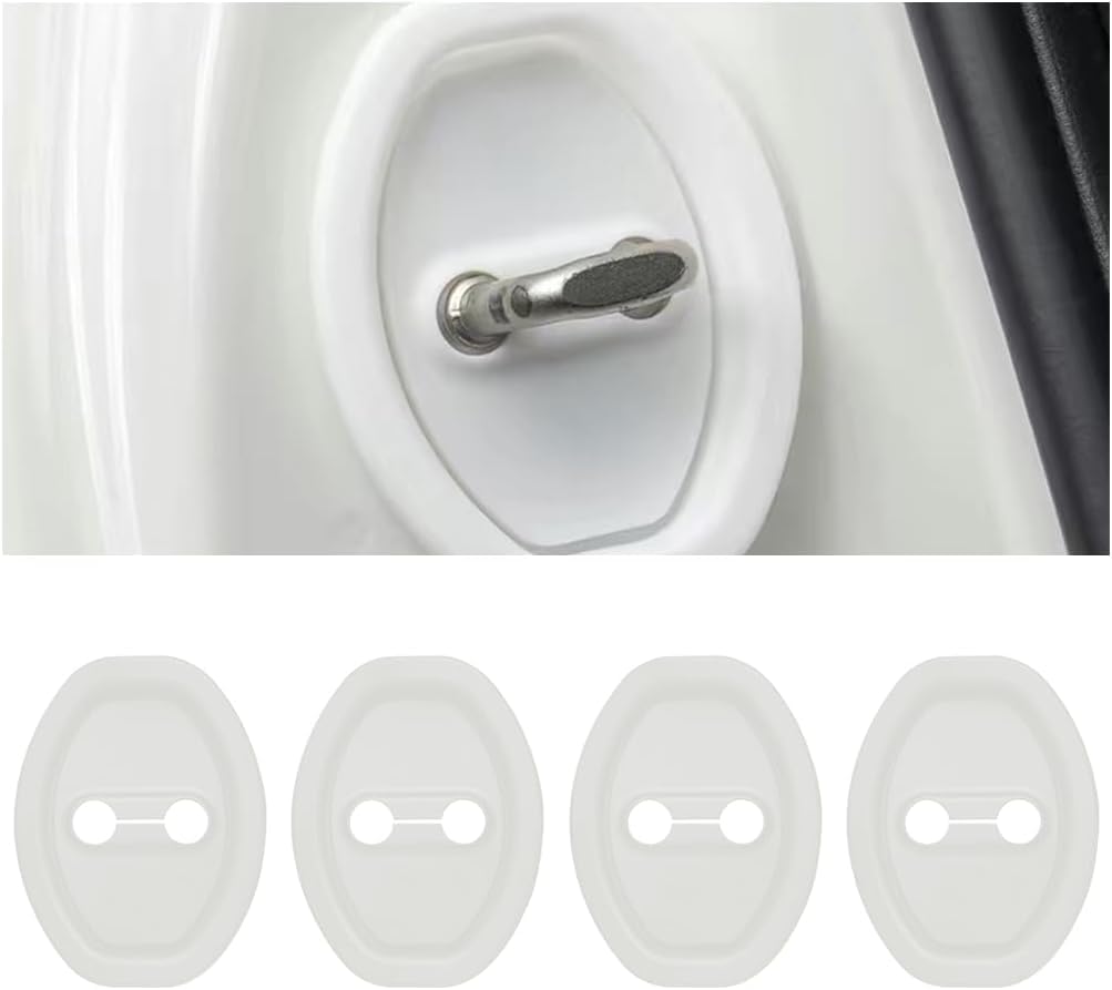 4 Piezas Tapas Protectoras De Cerradura De Puerta En Silicona Para Volvo V90 2016-2023 – Antirruido Y Antidesgaste
