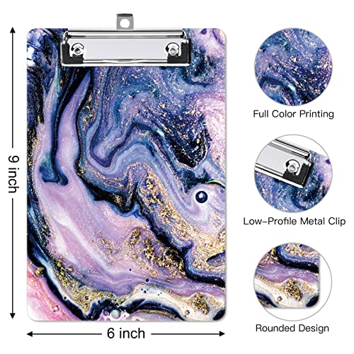 Image of Small Plastic Clipboard 6 x 9 in, Standard A5 Size Fashion Clip Board