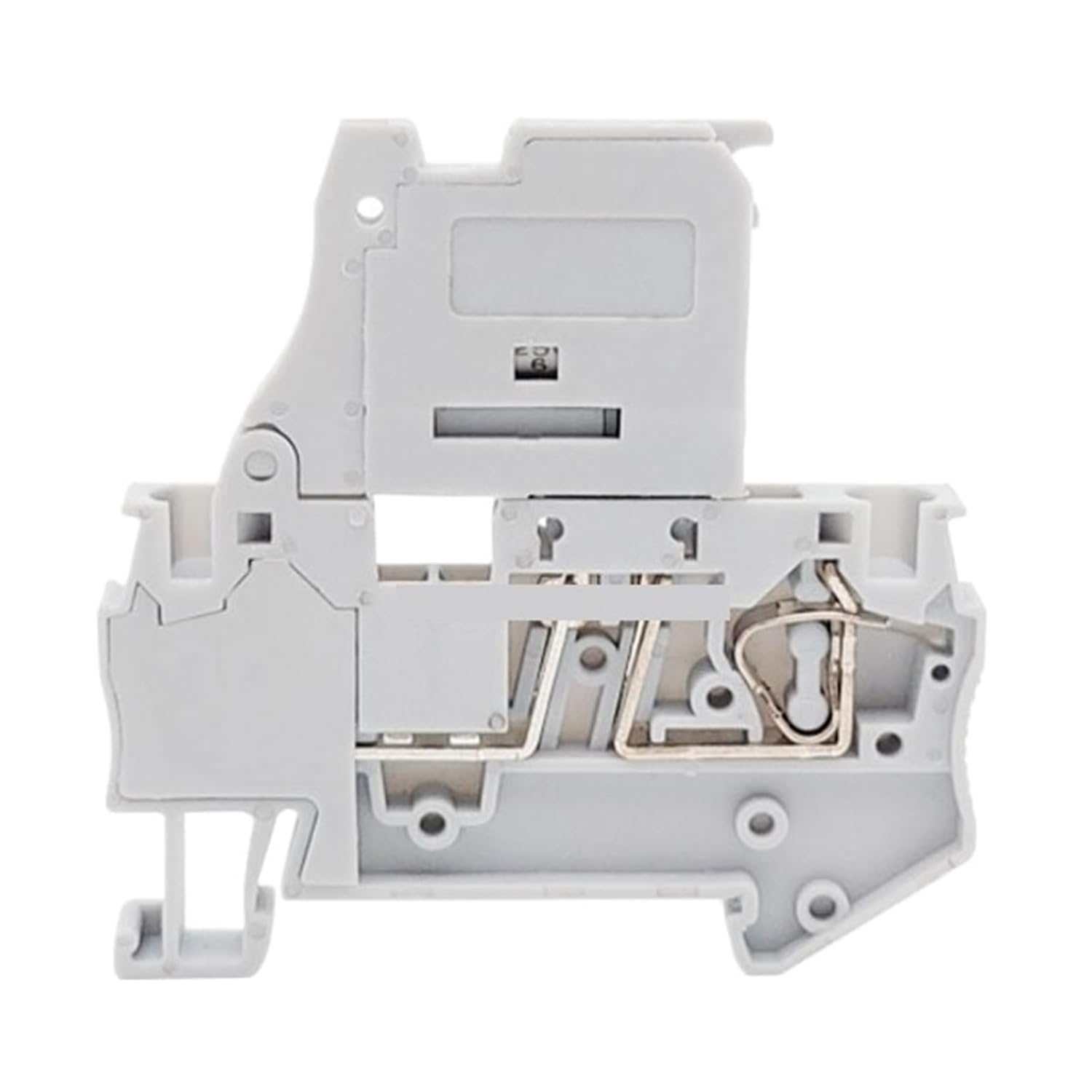 10Pcs 5 * 20 mm Fuse Holder Din Rail Terminal Block 24VDC 230VAC LED Electrical Terminals Cable Connector(Black-with 220V LED,1A Fuse)