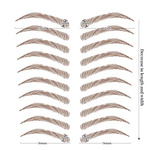 Aresvns Tattoo Eyebrows Brown 99 Pairs, Newly Improved Fake Eyebrow Transfers Stickers Waterproof,4D Realistic Imitation Eyebrows,Popular Eyebrow Shapes For Women Girls Christmas Gift #TOP4