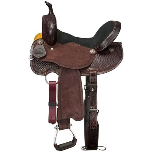 Royal King Western Saddle Greeley Barrel Leather Dark Oil RK2995