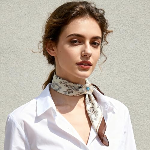 Image of 2 Pcs Scarf Ring Clips for Women Metal Shirt Tightener Cinch Buckle for Silk Scarf Shawl Blouse Sweater T Shirt Clothing Accessories