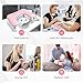 Big Arm Rest for Nails Tech: 2nd Generation U-Shaped Manicure Nail Arm Rest Stand Height Adjustable Armrest Microfiber PU Leather Hand Rest Pillow for Acrylic Nails (Pink)