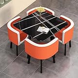 Matériau du siège : les chaises sont fabriquées en cuir/coton et lin de haute qualité + éponge haute densité, qui est douce et confortable et a une forte élasticité. Le design du tapis antidérapant empêche les frottements et les dommages au sol et est antidérapant et silencieux.