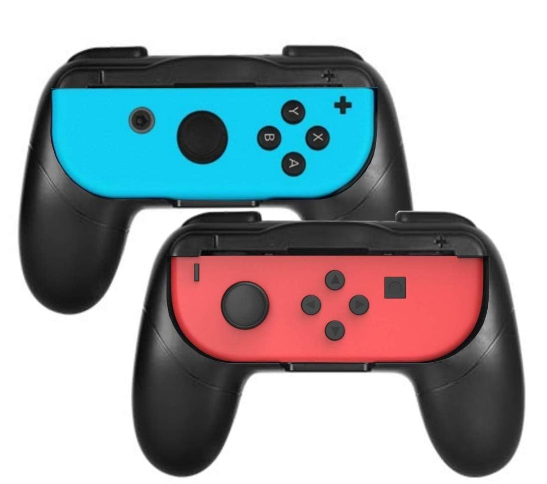 OIVO INDIA X DOBE Nintendo Switch More Comfortable Joy-Con Controller Grips Compatible with Nintendo Switch TWIN PACK of BLACK