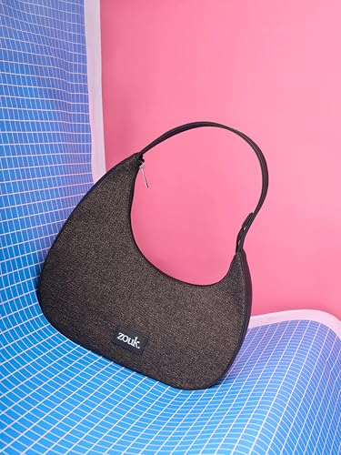 Image of ZOUK Pixi Small Shoulder Bag | Vegan Leather Evening Bag for Women with Shoulder Strap, Zip Closure & Water-Resistant Lining | Stylish Handcrafted Purse |