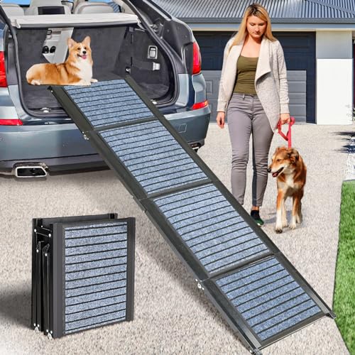 Dirtreker rampa para carros de cães para cães médios e grandes, rampa de escadas para animais de est