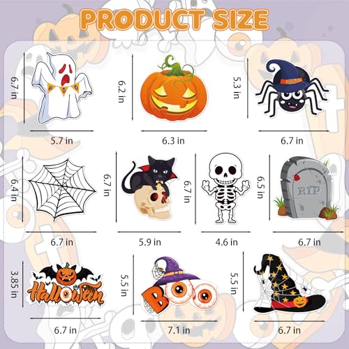 Image of 40Pcs Halloween Hanging Swirl Decorations, Halloween Hanging Streamers Ceiling Decor with Pumpkin Spider Ghost for Home Office School Trick or Treat Party Decor Supplies