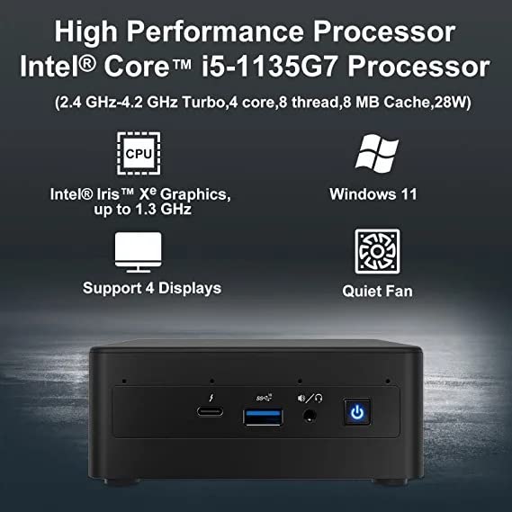 VERGEENO NUC 11 Core i5 Performance NUC11PAHi5 Fully Loaded