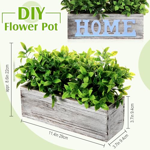 Lyrow-2-Pack-Artificial-Eucalyptus-Plant-in-Rustic-Rectangular-Wooden-Planter-Box-Artificial-Plants-for-Home-Decor-Indoor-Faux-Potted-Herb-Plant-Greenery-Arrangement-for-Gifts-Wedding-Indoor-Decor Lyrow 2 Pack Artificial Eucalyptus Plant in Rustic Rectangular Wooden Planter Box Artificial Plants for Home Decor Indoor Faux Potted Herb Plant Greenery Arrangement for Gifts Wedding Indoor Decor