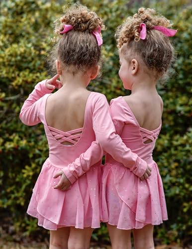Image of Arshiner Kids Girls Classic Long Sleeve Leotard Dance Ballet Dress