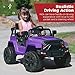 Best Choice Products 12V Kids Ride On Truck Car w/Parent Remote Control, Spring Suspension, LED Lights, AUX Port - Purple