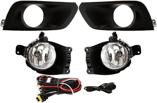 Conjunto de lámpara antiniebla de coche con cubierta para Chevrolet Onix Prisma 2017 2018 2019, 4300K lámpara antiniebla halógena Blub + cubierta +