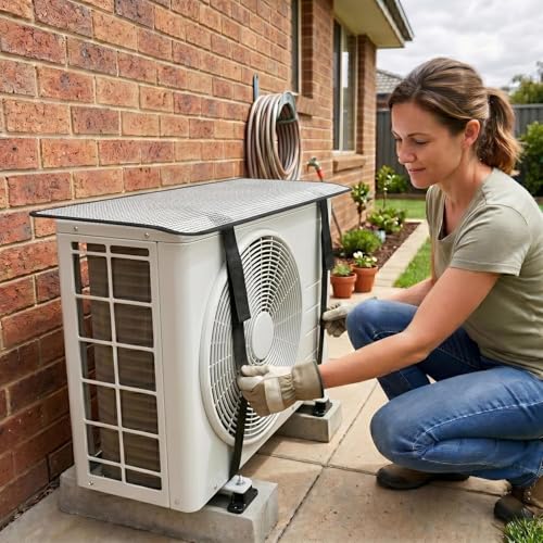 Image of Split Ac Cover Outdoor Unit Cover Polyester | Heat-Insulated, Weather-Resistant Protection | Extend AC Lifespan & Boost Energy Efficiency ac outdoor unit protector (PANI WALA OUTDOOR)