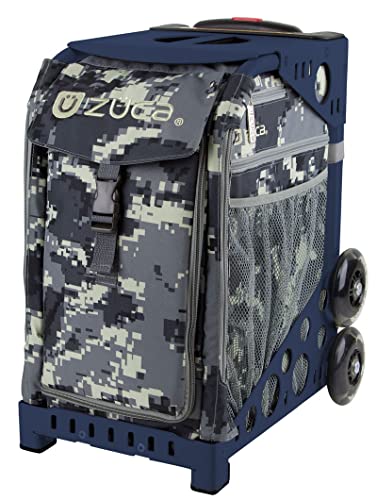 ZUCA Anaconda Sport Insert Bag and Navy Blue Frame with Flashing Wheels