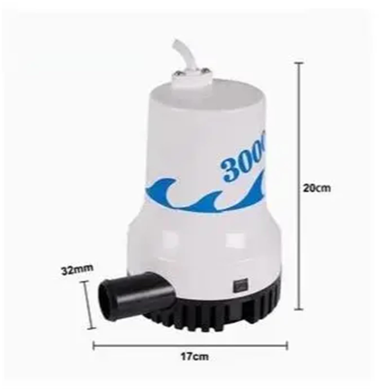 Bomba de achique sumergible for agricultura, 12 V CC, 24 V, G2500, 2500 GPH, G3000, 3000 GPH.(12V G2500)